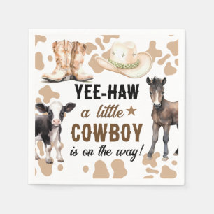 Little Cowboy Rodeo Baby Shower Pappersservett