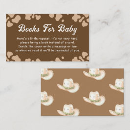 Little Cowboy Rodeo Bokar BAby Shower Tilläggskort