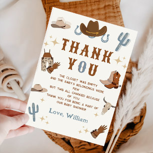 Little Cowboy Rodeo Western Baby Shower Tack Kort