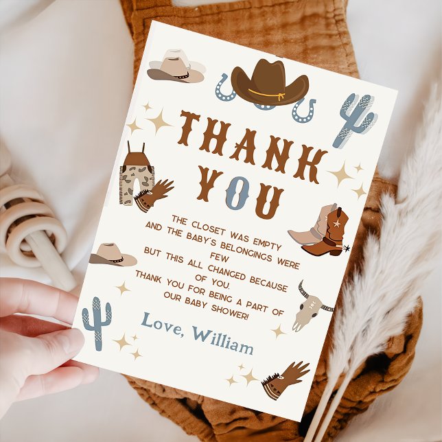 Little Cowboy Rodeo Western Baby Shower Tack Kort (Skapare uppladdad)