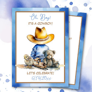 Little Cowboy ThBäste Baby Shower Inbjudningar