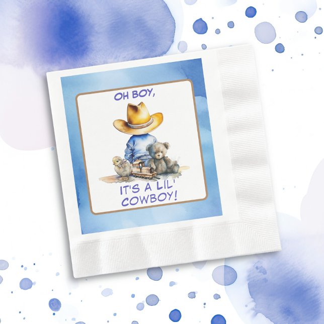 Little Cowboy ThBäste Baby Shower Pappersservett (Skapare uppladdad)