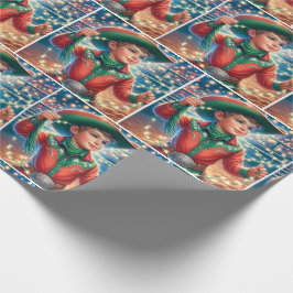 Little Cowboy Twirling jul Ljus Presentpapper