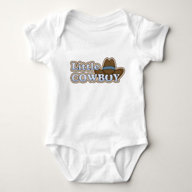 Little Cowboy W/Hat Baby Infant-Onies Shirt Tee Shirt (Framsida)