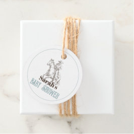 Little Cowboy Western Blue Boy Baby Shower Gåvor Etiketter