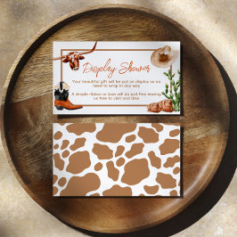 Little Cowboy Western Rodeo Visning Shower Tilläggskort