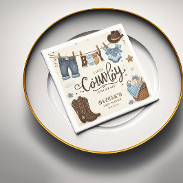 Little cowboybabydusch Napkins Pappersservett