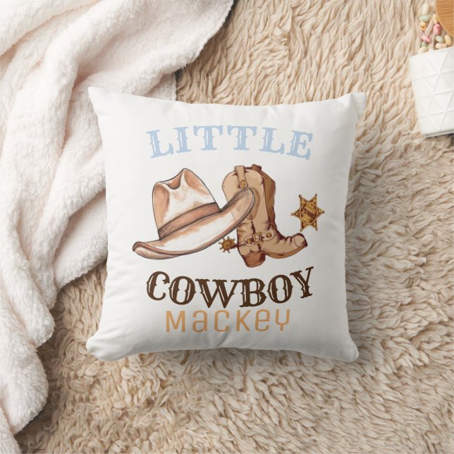 Little Cowboys First Rodeo Vilda western Kudde (Filt)