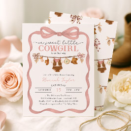 Little Cowgirl Baby Shower Inbjudningar
