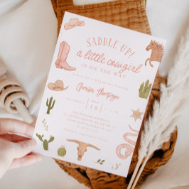 Little Cowgirl Baby Shower Inbjudningar