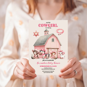 Little Cowgirl Baby Shower Inbjudningar