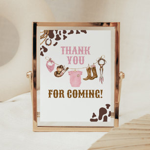 Little Cowgirl Baby Shower Tack för att du kom Poster