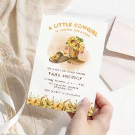 Little Cowgirl Boots Baby Shower-inbjudan Inbjudningar