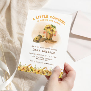 Little Cowgirl Boots Baby Shower-inbjudan Inbjudningar