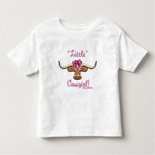 Little Cowgirl, Longhorn Cow T-Shirt