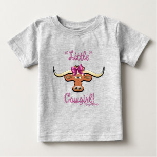Little Cowgirl, Longhorn Cow T Shirt