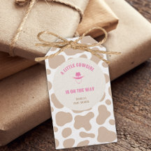 Little Cowgirl Rodeo Cow Print Girl Baby Shower