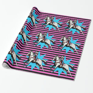 Little Cowgirl Running Horse All Occassion Presentpapper