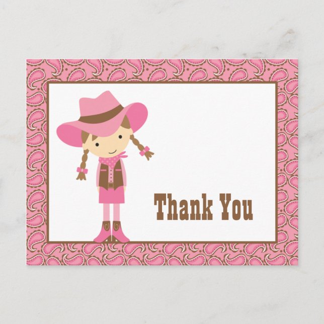 Little Cowgirl Tack Postcard Vykort (Framsida)