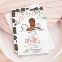 Little Cowgirl Western Blommigt Girl Baby Shower