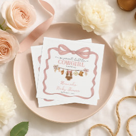 Little Cowgirl Western Clothes Baby Shower Pappersservett