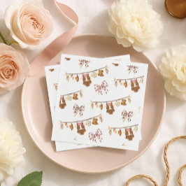 Little Cowgirl Western Clothes Baby Shower Pappersservett