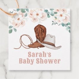 Little Cowgirl Western Floral Baby Shower Gåvor Etiketter