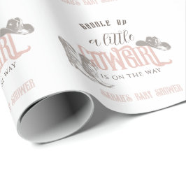 Little Cowgirl Western Rosa Girl Baby Shower Presentpapper