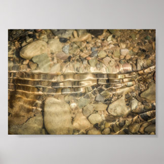 Little Creek Pebbles Rocks Nature Poster
