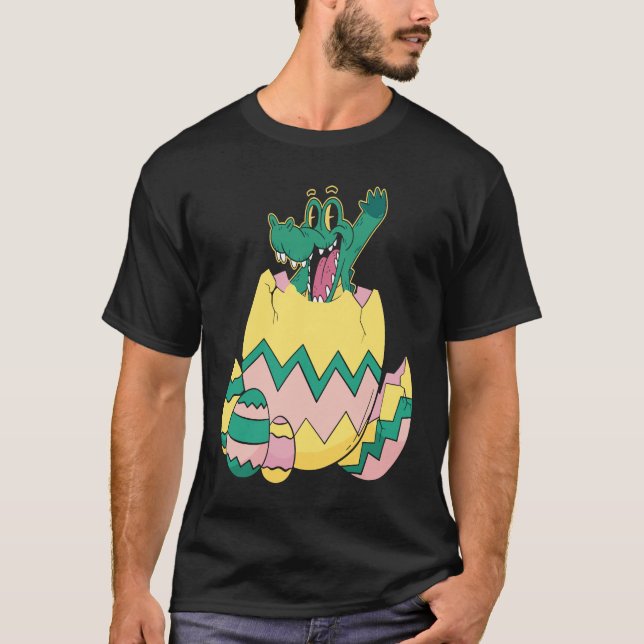 Little Crocodile Egg Wildlife Reptile Alligator T Shirt (Framsida)