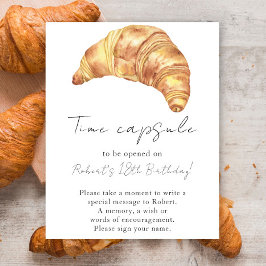 Little Croissant Time Capsule 1:a födelsedagen Poster