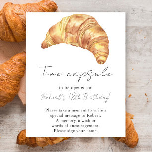 Little Croissant Time Capsule 1:a födelsedagen Poster