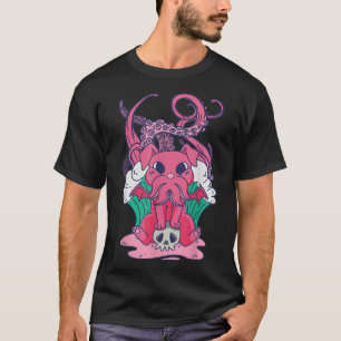 Little Cthulhu Hund Baby Cute Necronomicon japansk T Shirt