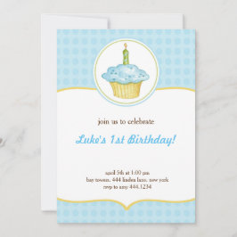 Little Cupcoa First Birthday Boy-inbjudan Inbjudningar