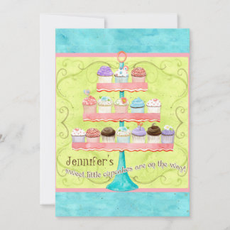 Little Cuptårta, Twin Baby Shower-inbjudningar Inbjudningar