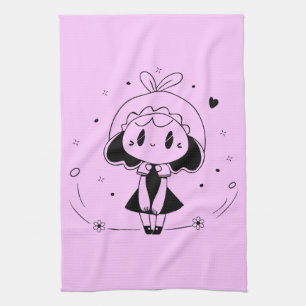 Little Cute Anime Girl Kökshandduk