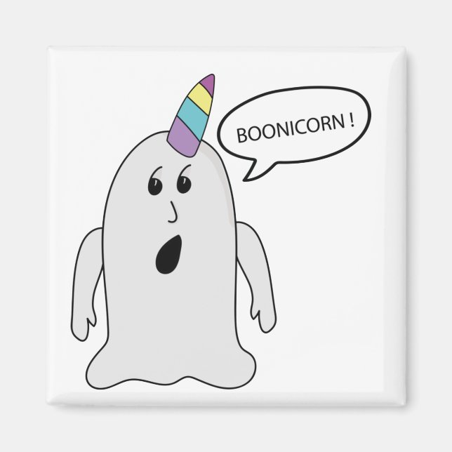 Little Cute Boonicorn Ghost Magnet (Framsidan)