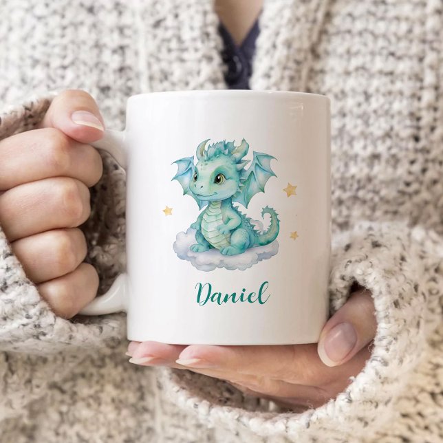 Little Cute Dragon Baby Kaffemugg (Skapare uppladdad)