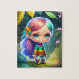 Little Cute Elf Girl Pussel