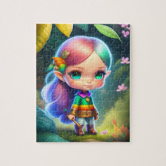 Little Cute Elf Girl Pussel (Vertikal)
