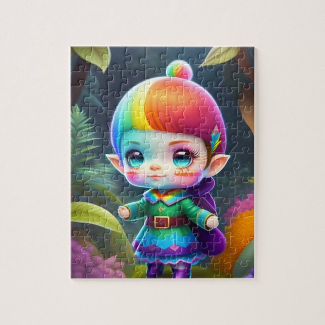 Little Cute Elf Girl Pussel (Vertikal)