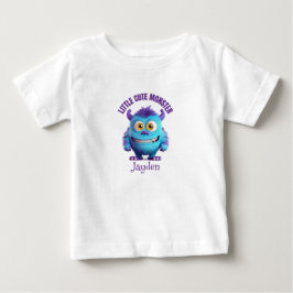 Little Cute Monster Lila Horns Personlig T Shirt