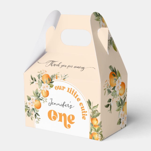 Little cutie 1:a födelsedag party presentaskar (Framsidan Sidan)