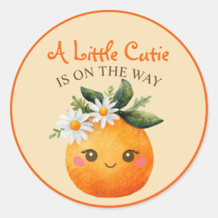Little Cutie är på samma sätt som Citrus Baby Show Runt Klistermärke