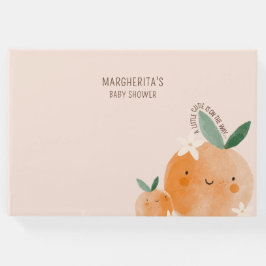 Little Cutie är på väg mot Citrus Baby Shower Gästböcker