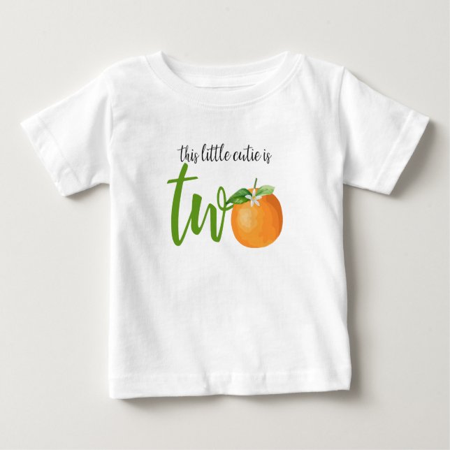 Little Cutie är Two Birthday Shirt T (Framsida)