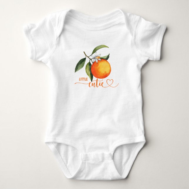 Little Cutie Baby One-Biet Baby Shower Gift Baby T Shirt (Framsida)