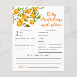 Little Cutie Baby Predictions & Advice Card
