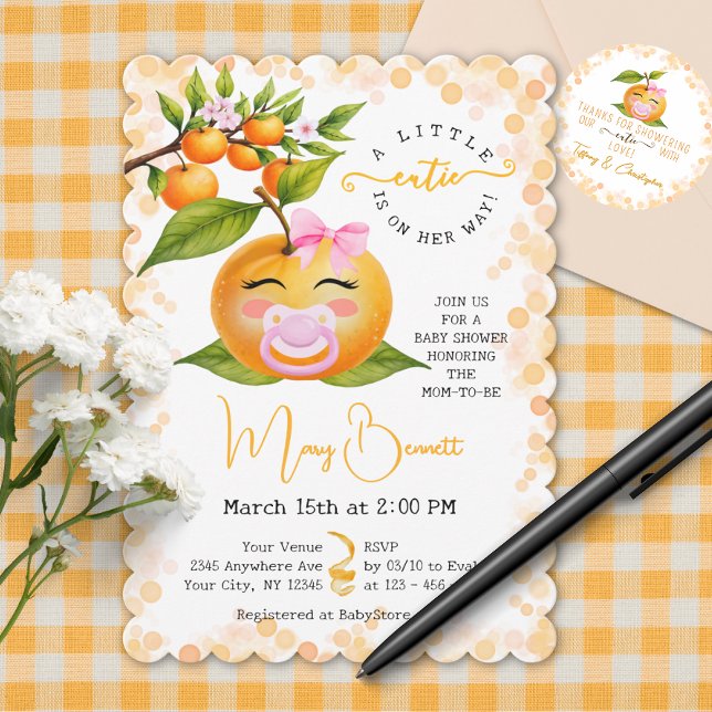 Little Cutie Baby Shower Baby Shower invitations (Skapare uppladdad)