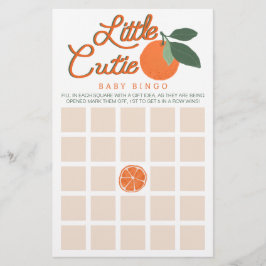 Little Cutie Baby Shower Bingo Game - Clementine C